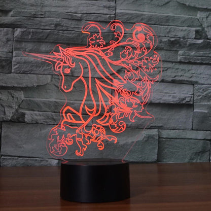 Unicorn Smart APP Control 3D Illusion Night Led Light Bluetooth,Music,7&16M Color Mobile App,Made in UK