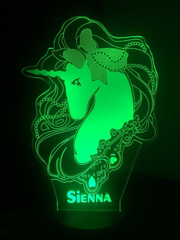 Unicorn,Personalized 3D Illusion Smart APP Control 3D Illusion Night Light Bluetooth,Music,7&16M Color Mobile App,Made in UK