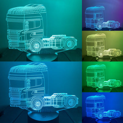 Scania Truck 3D Illusion Smart APP Control 3D Illusion Nachtlicht Bluetooth, Musik, 7 &amp; 16M Farbe Mobile App, Hergestellt in Großbritannien