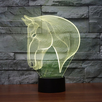 Horse Head  3D Illusion Smart APP Control 3D Illusion Night Light Bluetooth,Music,7&16M Color Mobile App,Made in UK