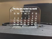 Calendar keychain,Personalised,Customize your text,word,for every occasion gift