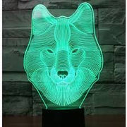 Wolf Head 3D Illusion Smart APP Control 3D Illusion Night Light Bluetooth,Music,7&16M Color Mobile App,Made in UK