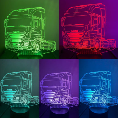Iveco Stralis Truck 3D Illusion Smart APP Control 3D Illusion Nachtlicht Bluetooth, Musik, 7 &amp; 16M Farbe Mobile App, Hergestellt in Großbritannien