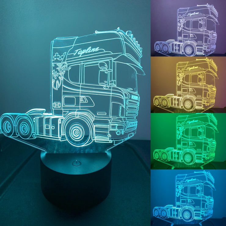 Topline Truck 3D Illusion Smart APP Control 3D Illusion Night Light Bluetooth,Music,7&16M Color Mobile App,Made in UK