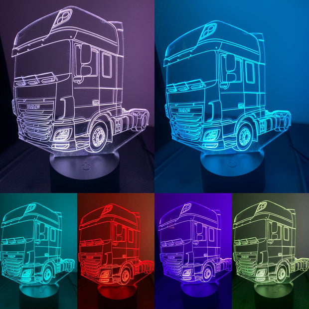 DAF Truck 3D Illusion Smart APP Control 3D Illusion Night Light Bluetooth,Music,7&16M Color Mobile App,Made in UK