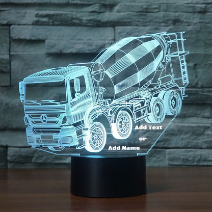 Betonmischer-LKW, 3D-Illusion, intelligente APP-Steuerung, 3D-Illusion, Nachtlicht, Bluetooth, Musik, 7 und 16 Millionen Farben, mobile App, hergestellt in Großbritannien