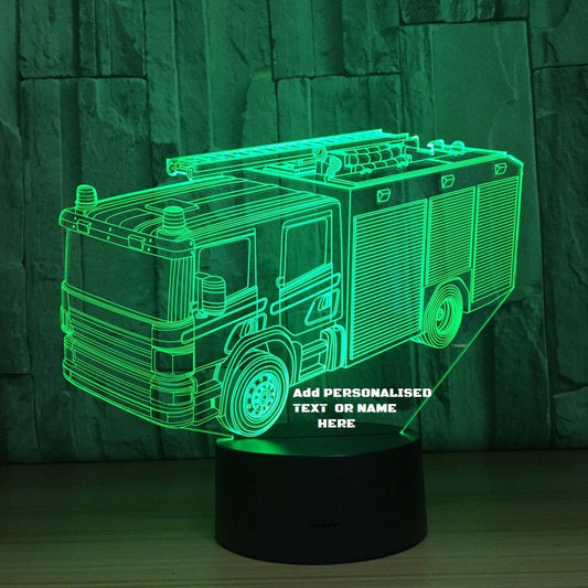 Fire Truck 3D Illusion Smart APP Control 3D Illusion Nachtlicht Bluetooth, Musik, 7 &amp; 16M Farbe Mobile App, Hergestellt in Großbritannien