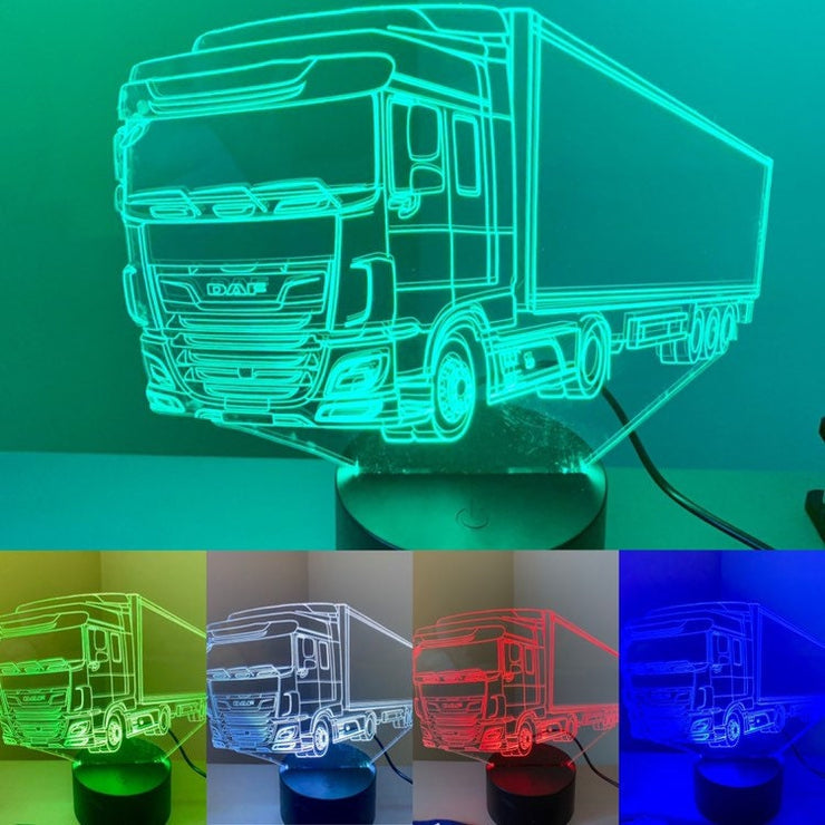 Daf XF Commercial Truck 3D-Illusion Smart APP Control 3D-Illusion-Nachtlicht Bluetooth, Musik, 7 &amp; 16M Color Mobile App, Hergestellt in Großbritannien