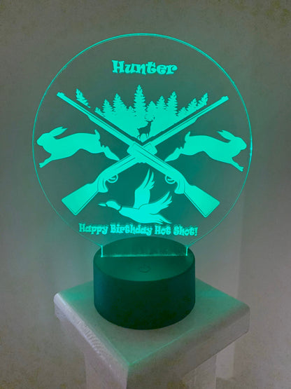 Hot Shot,Hunter Daddy  3D Illusion Smart APP Control 3D Illusion Night Light Bluetooth,Music,7&16M Color Mobile App,Made in UK
