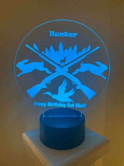 Hot Shot,Hunter Daddy  3D Illusion Smart APP Control 3D Illusion Night Light Bluetooth,Music,7&16M Color Mobile App,Made in UK