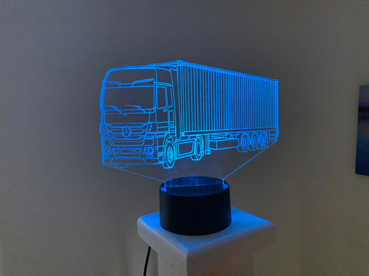 Mercedes Container Truck 3D Illusion Smart APP Control 3D Illusion Nachtlicht Bluetooth, Musik, 7 &amp; 16M Farbe Mobile App, Hergestellt in Großbritannien