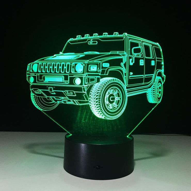 Hummer 3D Illusion Smart APP Control 3D Illusion Night Light Bluetooth,Music,7&16M Color Mobile App,Made in UK