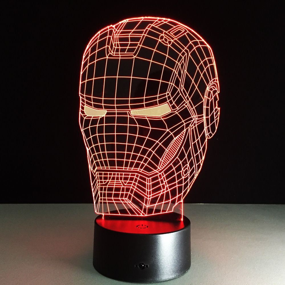 Iron Man 3D Illusion Smart APP Control 3D Illusion Night Light Bluetooth,Music,7&16M Color Mobile App,Made in UK