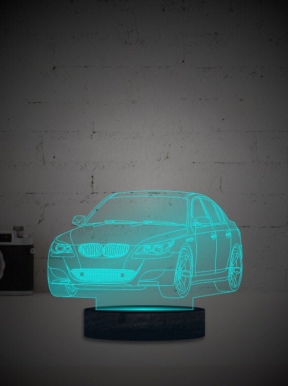 BMW 3 Series 3D Illusion Smart APP Control 3D Illusion Night Light Bluetooth,Music,7&16M Color Mobile App,Made in UK