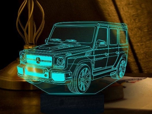 Mercedes G Series 3D Illusion Smart APP Control 3D Illusion Night Light Bluetooth,Music,7&16M Color Mobile App,Made in UK