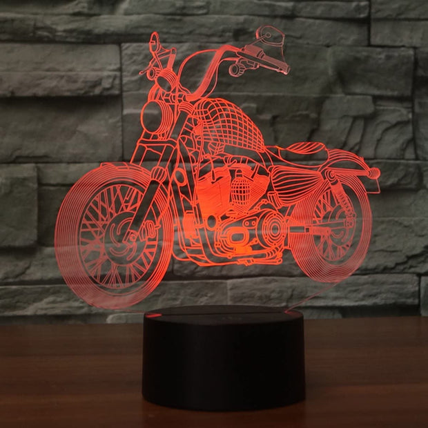 Motorcycle,Chopper 3D Illusion Smart APP Control 3D Illusion Night Light Bluetooth,Music,7&16M Color Mobile App,Made in UK