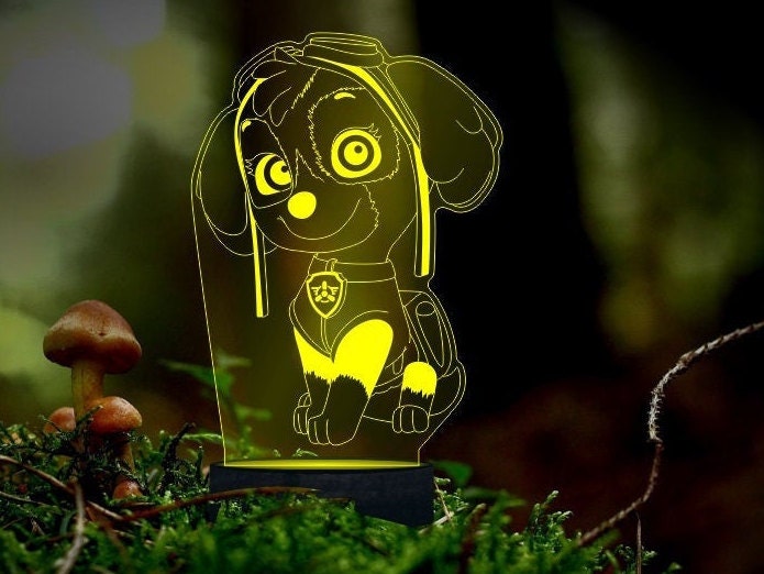 Cute Little Puppy Dog 3D Illusion Smart APP Control 3D Illusion Night Light Bluetooth,Music,7&16M Color Mobile App,Made in UK