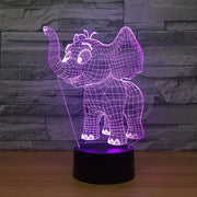 Cut Baby Elephant 3D Illusion Smart APP Control 3D Illusion Night Light Bluetooth,Music,7&16M Color Mobile App,Made in UK