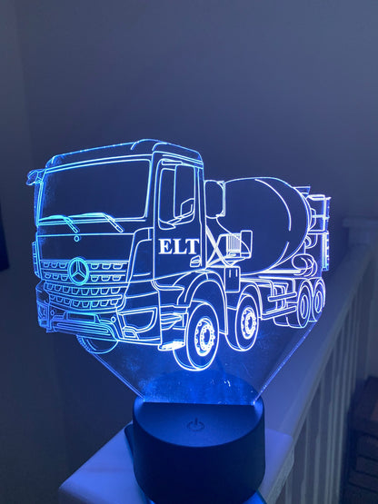 Betonmischer, Fertigmischwagen, 3D-Illusion, intelligente APP-Steuerung, 3D-Illusion, Nachtlicht, Bluetooth, Musik, 7 und 16 Millionen Farben, mobile App, hergestellt in Großbritannien