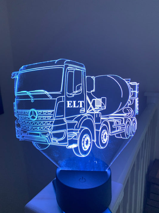 Betonmischer, Fertigmischwagen, 3D-Illusion, intelligente APP-Steuerung, 3D-Illusion, Nachtlicht, Bluetooth, Musik, 7 und 16 Millionen Farben, mobile App, hergestellt in Großbritannien