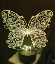 Butterfly 3D Illusion Smart APP Control 3D Illusion Night Light Bluetooth,Music,7&16M Color Mobile App,Made in UK