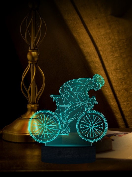 Biker,Cycling 3D Illusion Smart APP Control 3D Illusion Night Light Bluetooth,Music,7&16M Color Mobile App,Made in UK