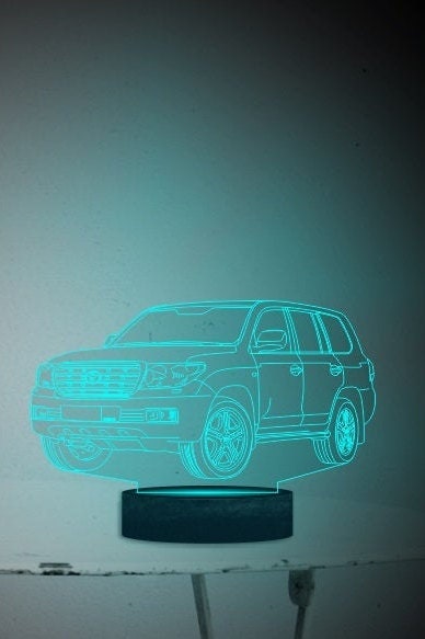 Toyota Land Cruiser 3D Illusion Smart APP Control 3D Illusion Night Light Bluetooth,Music,7&16M Color Mobile App,Made in UK