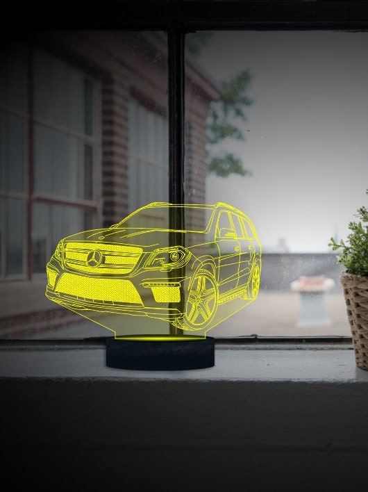 Mercedes ML 3D Illusion Smart APP Control 3D Illusion Night Light Bluetooth,Music,7&16M Color Mobile App,Made in UK