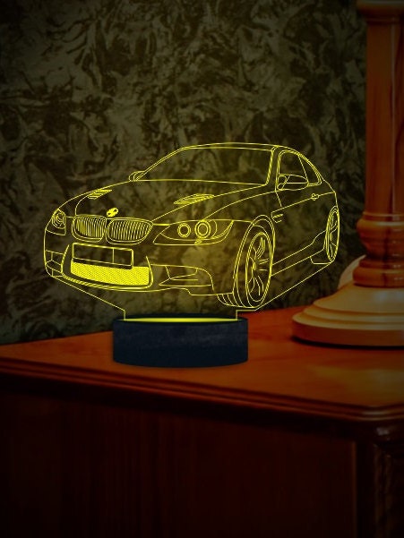 Bmw Coupe Car 3D Illusion Smart APP Control 3D Illusion Night Light Bluetooth,Music,7&16M Color Mobile App,Made in UK