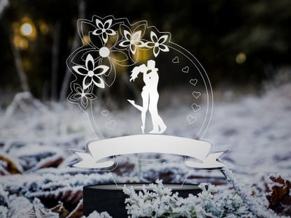 Couple,Lovers,Friends 3D Illusion Smart APP Control 3D Illusion Night Light Bluetooth,Music,7&16M Color Mobile App,Made in UK