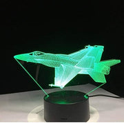 Fighter Jet Plane 3D Illusion Smart APP Control 3D Illusion Night Light Bluetooth,Music,7&16M Color Mobile App,Made in UK