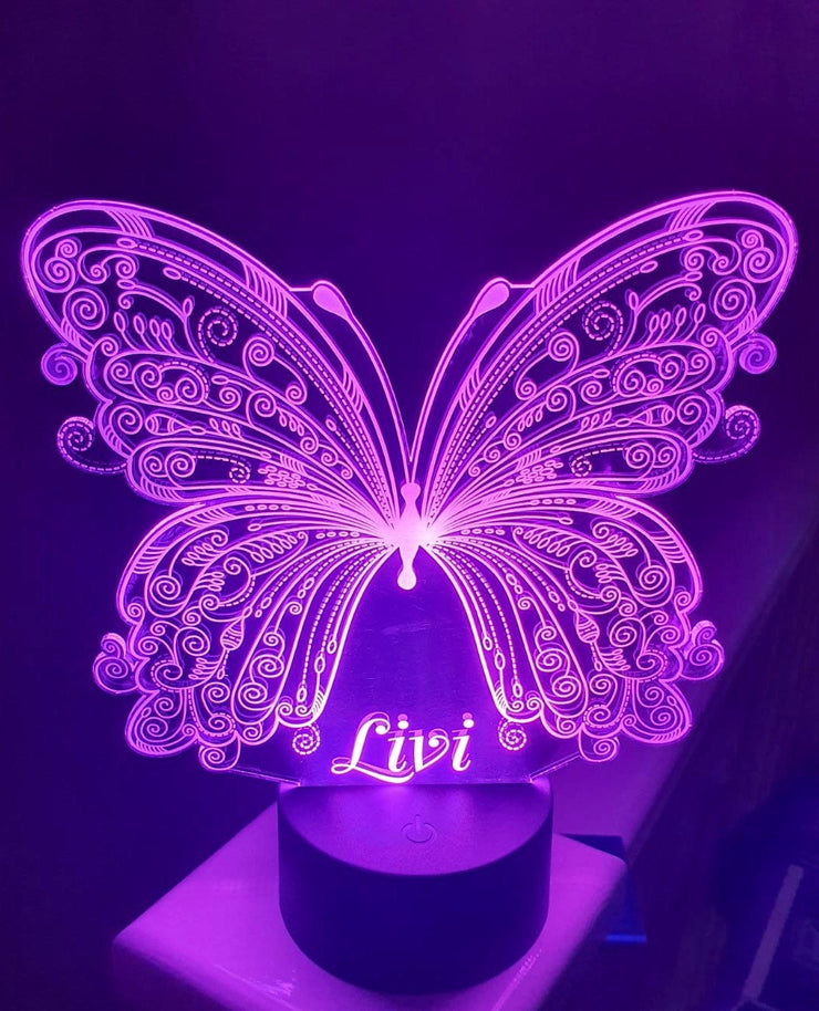 Butterfly 3D Illusion Smart APP Control 3D Illusion Night Light Bluetooth,Music,7&16M Color Mobile App,Made in UK