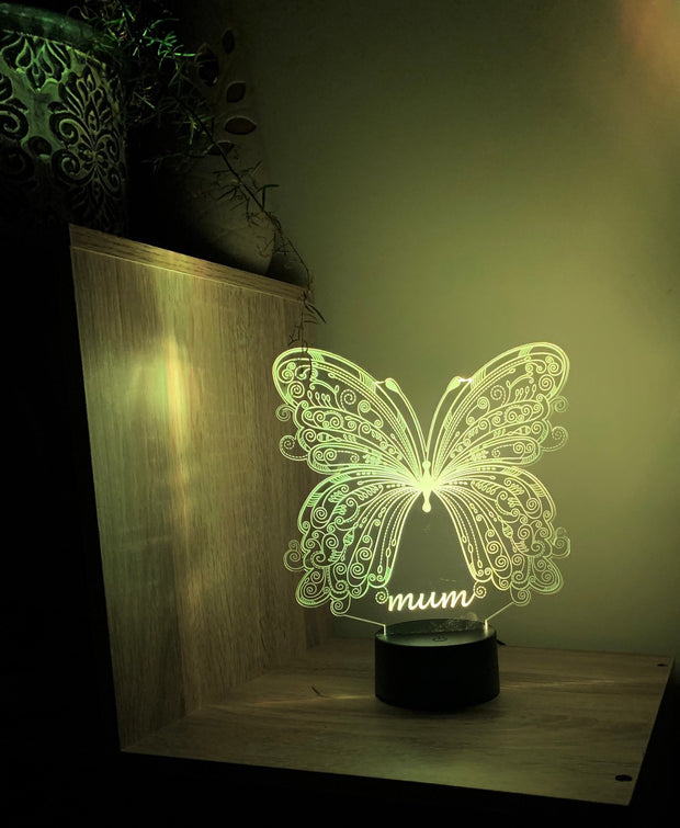 Butterfly 3D Illusion Smart APP Control 3D Illusion Night Light Bluetooth,Music,7&16M Color Mobile App,Made in UK