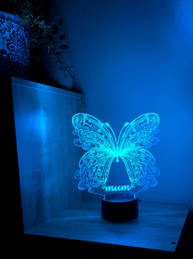 Butterfly 3D Illusion Smart APP Control 3D Illusion Night Light Bluetooth,Music,7&16M Color Mobile App,Made in UK