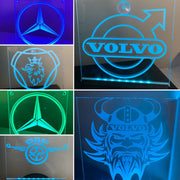 Truck Cabin Interior Engraved Usb Led Light 150x150mm