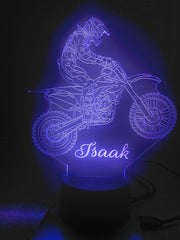 Dirt Bike Motorcycle, 3D Illusion Smart APP Control 3D Illusion Night Light Bluetooth,Music,7&16M Color Mobile App,Made in UK