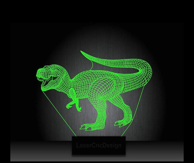 Tyrannosaurs Personalized 3D Illusion Smart APP Control 3D Illusion Night Light Bluetooth,Music,7&16M Color Mobile App,Made in UK