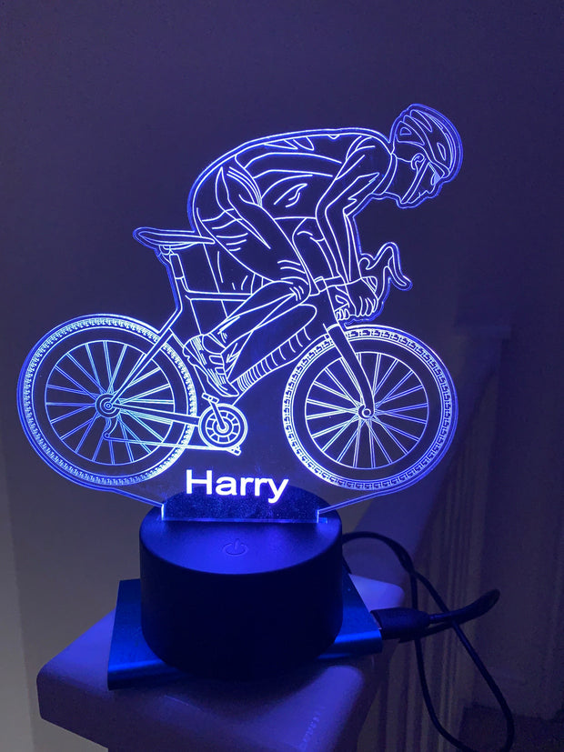 Biker,Cycling 3D Illusion Smart APP Control 3D Illusion Night Light Bluetooth,Music,7&16M Color Mobile App,Made in UK