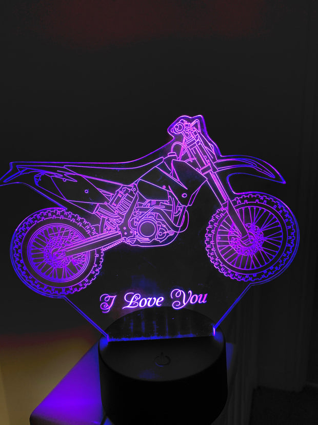 Motocross Motorcycles 3D Illusion Smart APP Control 3D Illusion Night Light Bluetooth,Music,7&16M Color Mobile App,Made in UK