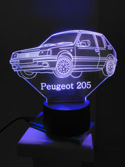 Peugeot 205 3D Illusion Smart APP Control 3D Illusion Night Light Bluetooth 9+ colours