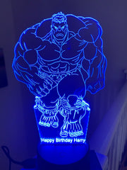 Hulk 3D Illusion Smart APP Control 3D Illusion Night Light Bluetooth,Music,7&16M Color Mobile App,Made in UK