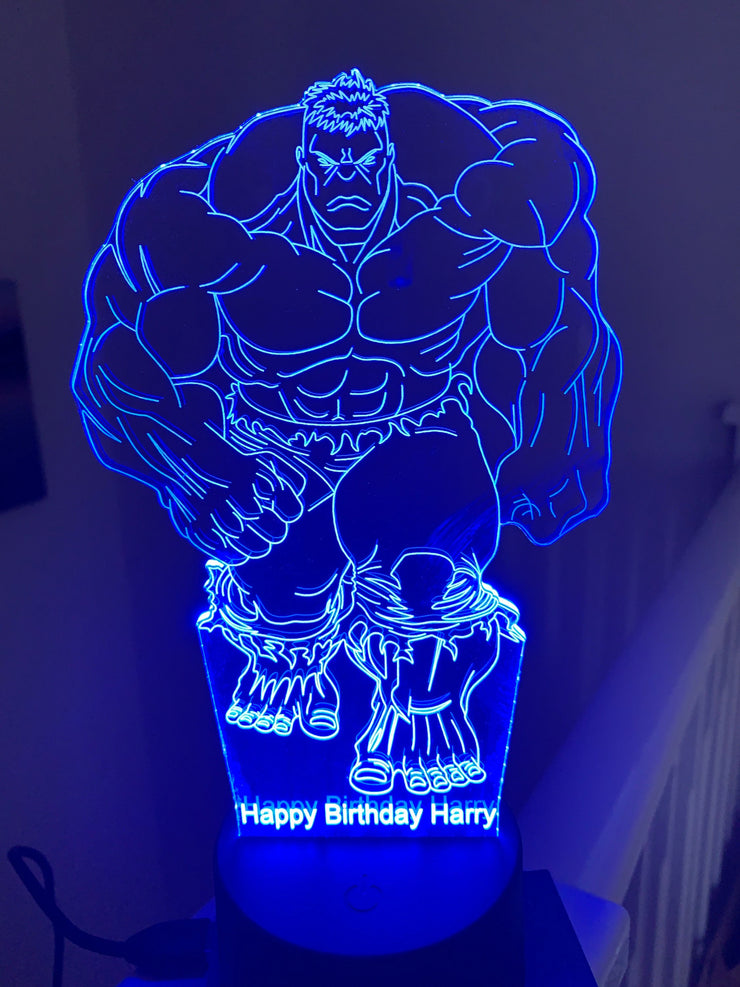 Hulk 3D Illusion Smart APP Control 3D Illusion Night Light Bluetooth,Music,7&16M Color Mobile App,Made in UK