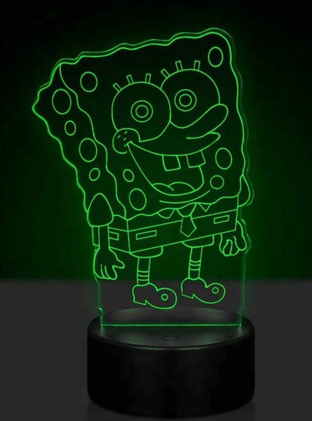 SpongeBob SquarePants  Personalized 3D Illusion Smart APP Control 3D Illusion Night Light Bluetooth,Music,7&16M Color Mobile App,Made in UK