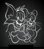 Tom and Jerry Personalized 3D Illusion Smart APP Control 3D Illusion Night Light Bluetooth,Music,7&16M Color Mobile App,Made in UK