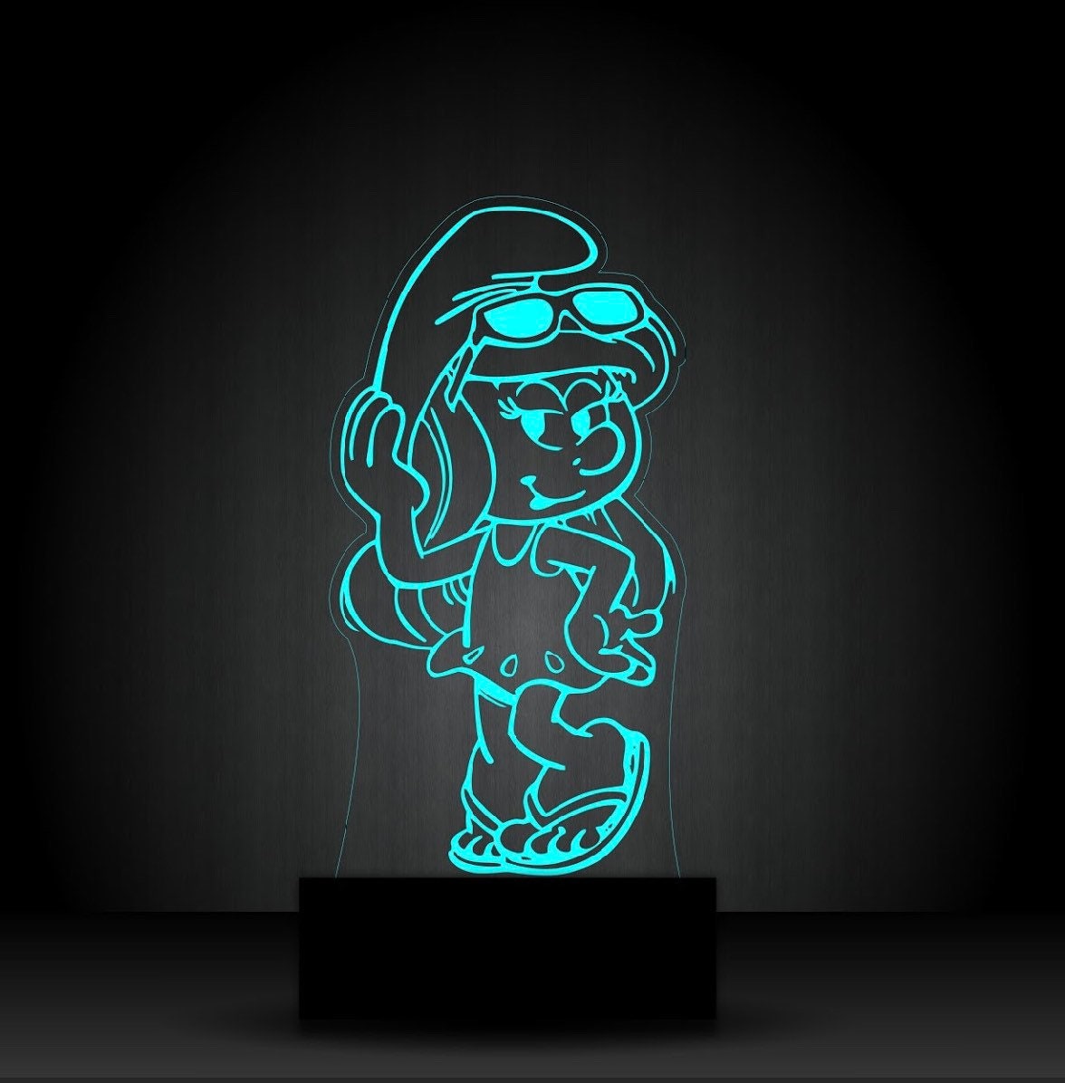 Smurfs Personalized 3D Illusion Smart APP Control 3D Illusion Night Light Bluetooth,Music,7&16M Color Mobile App,Made in UK