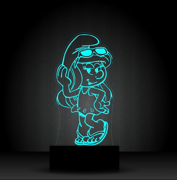 Smurfs Personalized 3D Illusion Smart APP Control 3D Illusion Night Light Bluetooth,Music,7&16M Color Mobile App,Made in UK