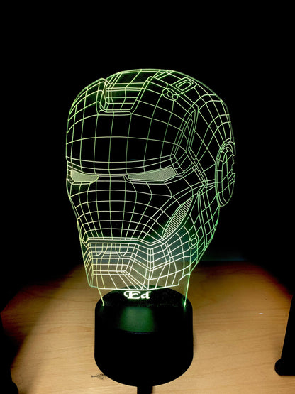 Iron Man Smart APP Control 3D Illusion Night Light Bluetooth,Music,7&16M Color Mobile App,Can be personalised