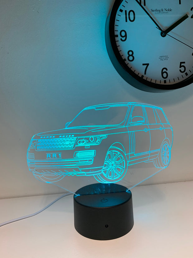 Range Rover 3D Illusion Smart APP Control 3D Illusion Night Light Bluetooth,Music,7&16M Color Mobile App,Made in UK