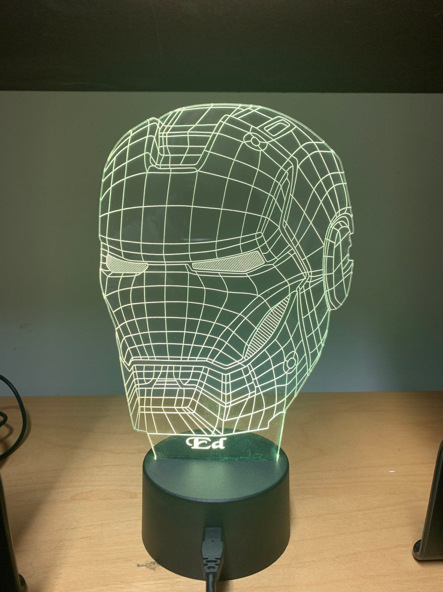 Iron Man 3D Illusion Smart APP Control 3D Illusion Night Light Bluetooth,Music,7&16M Color Mobile App,Made in UK