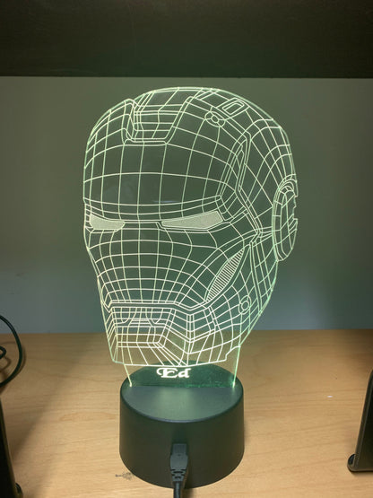 Iron Man 3D Illusion Smart APP Control 3D Illusion Night Light Bluetooth,Music,7&16M Color Mobile App,Made in UK